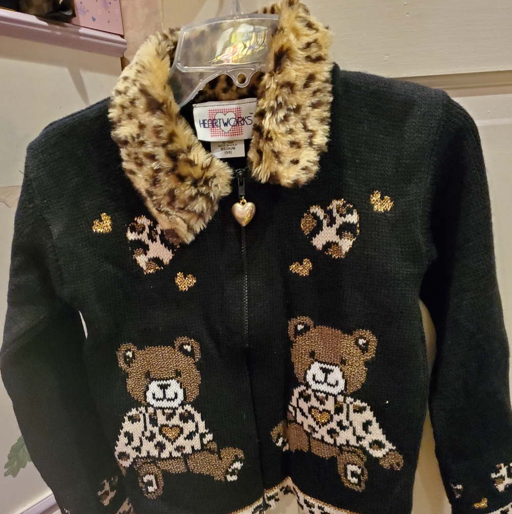 Teddy Bear and Heart Sweater